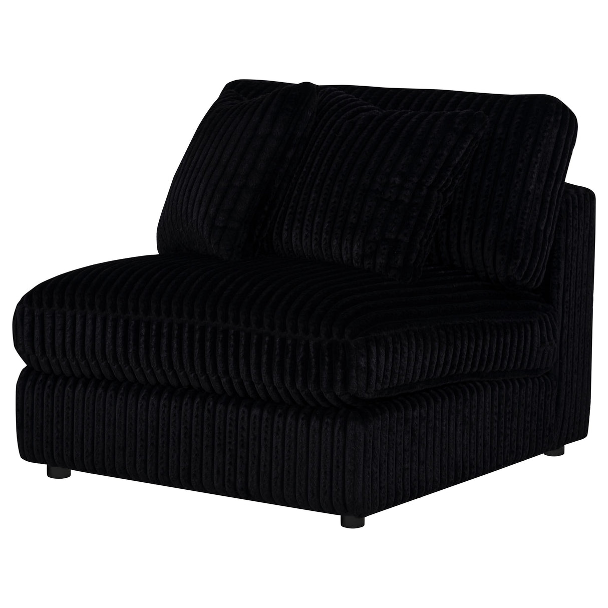 Blaine Black Upholstered Armless Chair by Coaster at Eve Furniture