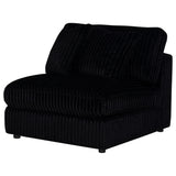 Blaine Black Upholstered Armless Chair by Coaster at Eve Furniture