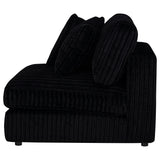 Blaine Black Upholstered Armless Chair by Coaster at Eve Furniture