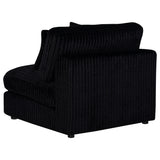 Blaine Black Upholstered Armless Chair by Coaster at Eve Furniture