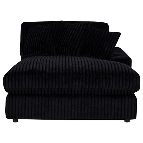 Blaine Black Upholstered Reversible Chaise Sectional Sofa by Coaster at Eve Furniture