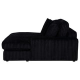 Blaine Black Upholstered Reversible Chaise Sectional Sofa by Coaster at Eve Furniture