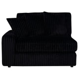 Blaine Black Upholstered Reversible Chaise Sectional Sofa by Coaster at Eve Furniture