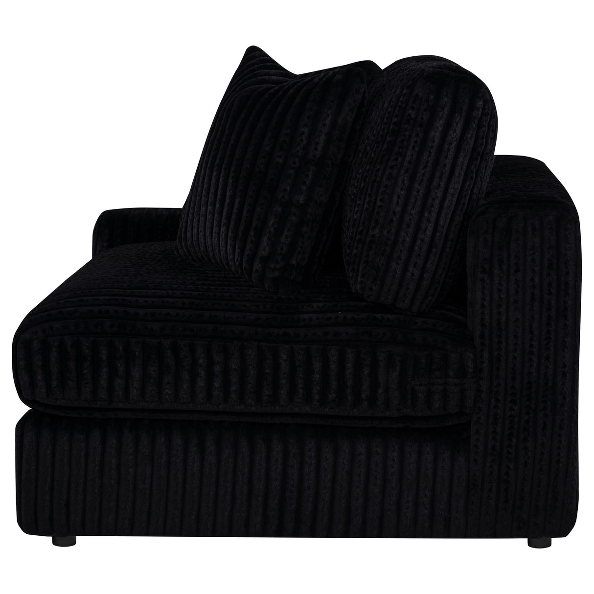 Blaine Black Upholstered Reversible Chaise Sectional Sofa by Coaster at Eve Furniture