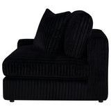Blaine Black Upholstered Reversible Chaise Sectional Sofa by Coaster at Eve Furniture