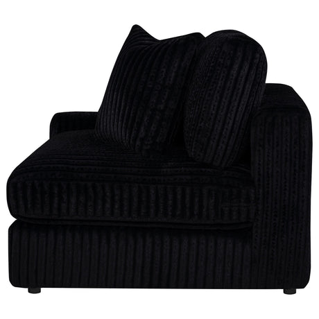 Blaine Black Upholstered Reversible Chaise Sectional Sofa by Coaster at Eve Furniture