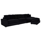 Blaine Black Upholstered Reversible Chaise Sectional Sofa by Coaster at Eve Furniture
