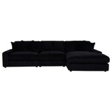 Blaine Black Upholstered Reversible Chaise Sectional Sofa by Coaster at Eve Furniture