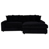 Blaine Black Upholstered Reversible Chaise Sectional Sofa by Coaster at Eve Furniture