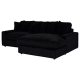 Blaine Black Upholstered Reversible Chaise Sectional Sofa by Coaster at Eve Furniture