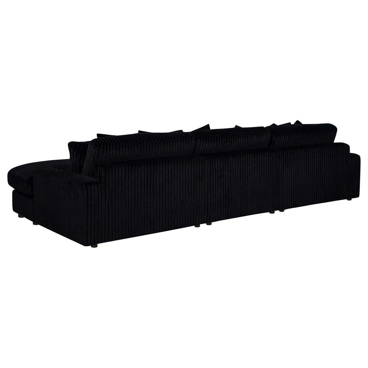 Blaine Black Upholstered Reversible Chaise Sectional Sofa by Coaster at Eve Furniture
