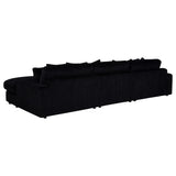 Blaine Black Upholstered Reversible Chaise Sectional Sofa by Coaster at Eve Furniture