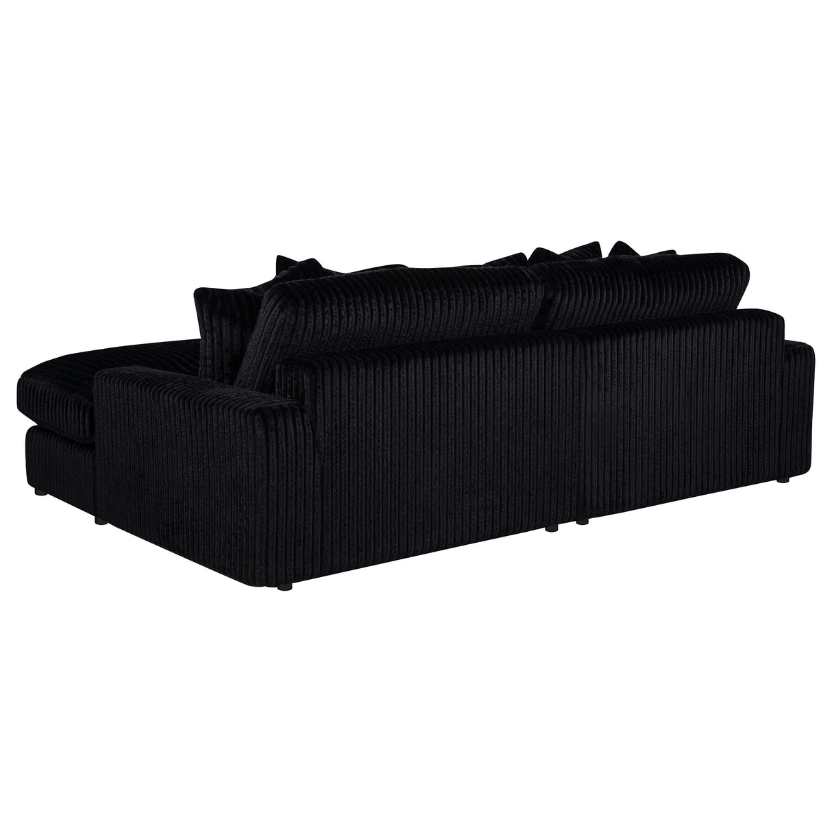 Blaine Black Upholstered Reversible Chaise Sectional Sofa by Coaster at Eve Furniture