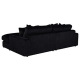 Blaine Black Upholstered Reversible Chaise Sectional Sofa by Coaster at Eve Furniture