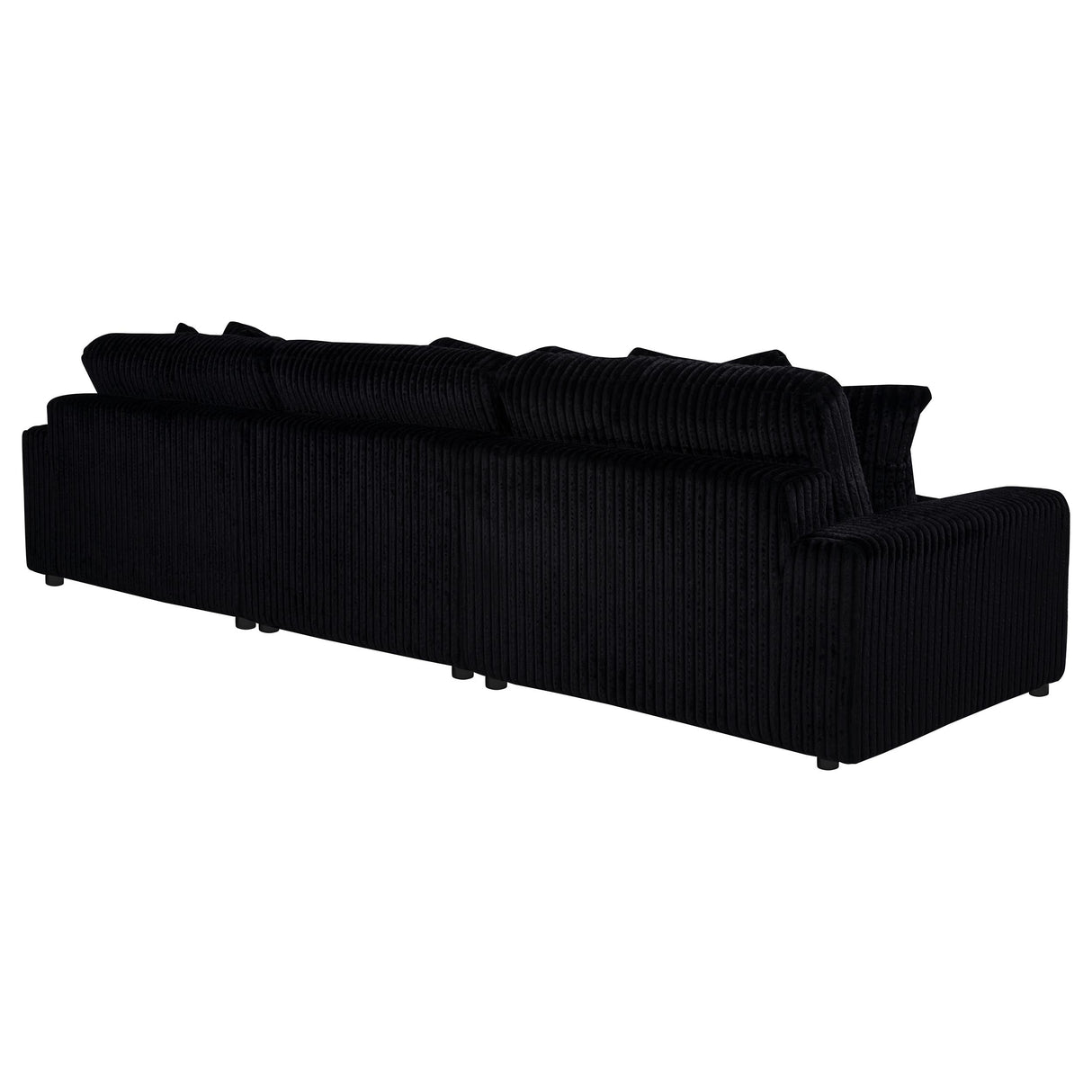 Blaine Black Upholstered Reversible Chaise Sectional Sofa by Coaster at Eve Furniture