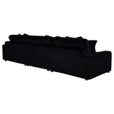 Blaine Black Upholstered Reversible Chaise Sectional Sofa by Coaster at Eve Furniture