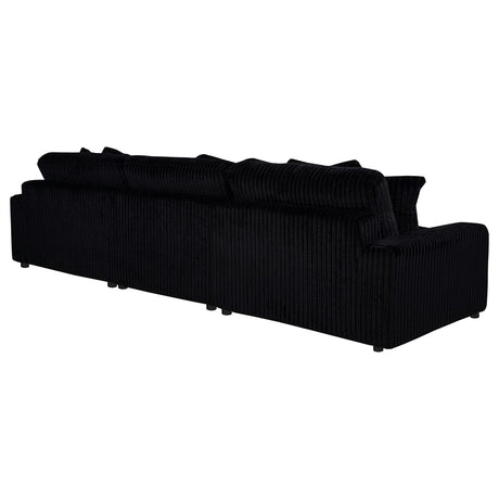 Blaine Black Upholstered Reversible Chaise Sectional Sofa by Coaster at Eve Furniture