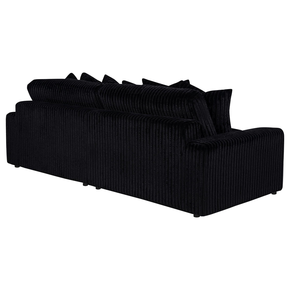 Blaine Black Upholstered Reversible Chaise Sectional Sofa by Coaster at Eve Furniture
