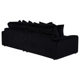 Blaine Black Upholstered Reversible Chaise Sectional Sofa by Coaster at Eve Furniture