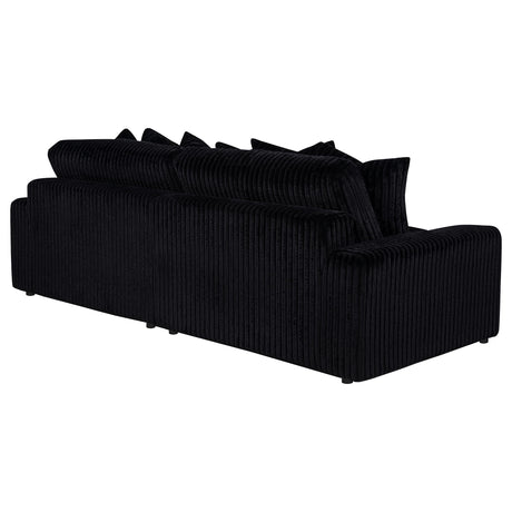 Blaine Black Upholstered Reversible Chaise Sectional Sofa by Coaster at Eve Furniture