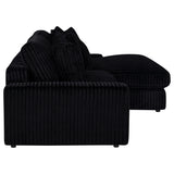 Blaine Black Upholstered Reversible Chaise Sectional Sofa by Coaster at Eve Furniture