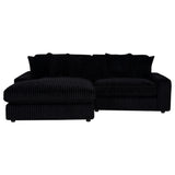Blaine Black Upholstered Reversible Chaise Sectional Sofa by Coaster at Eve Furniture