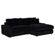Blaine Black Upholstered Reversible Chaise Sectional Sofa by Coaster at Eve Furniture