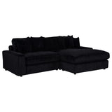 Blaine Black Upholstered Reversible Chaise Sectional Sofa by Coaster at Eve Furniture