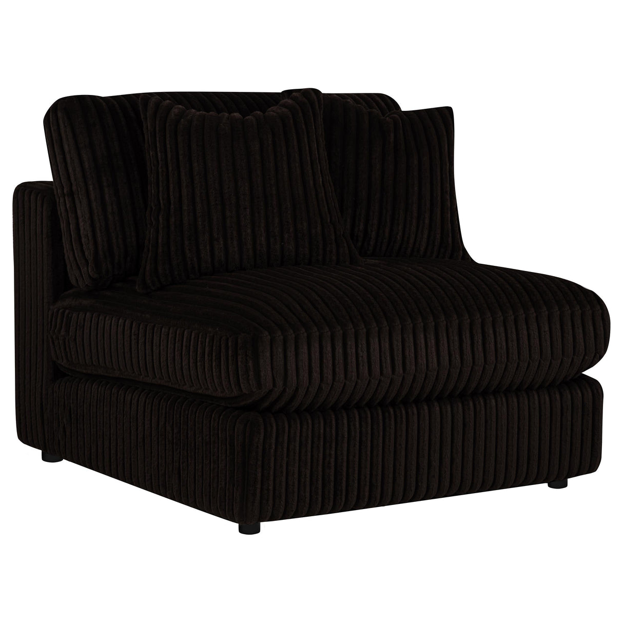 Blaine Chocolate Upholstered Armless Chair by Coaster at Eve Furniture