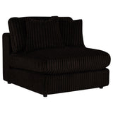 Blaine Chocolate Upholstered Armless Chair by Coaster at Eve Furniture