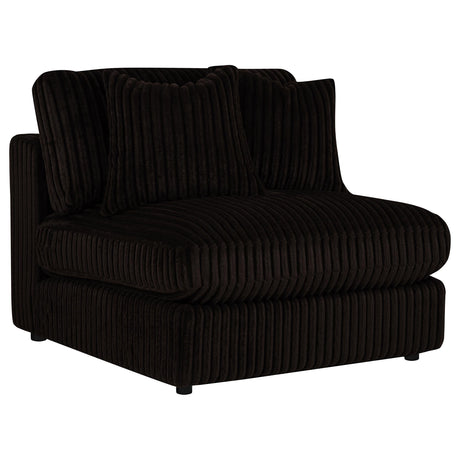 Blaine Chocolate Upholstered Armless Chair by Coaster at Eve Furniture