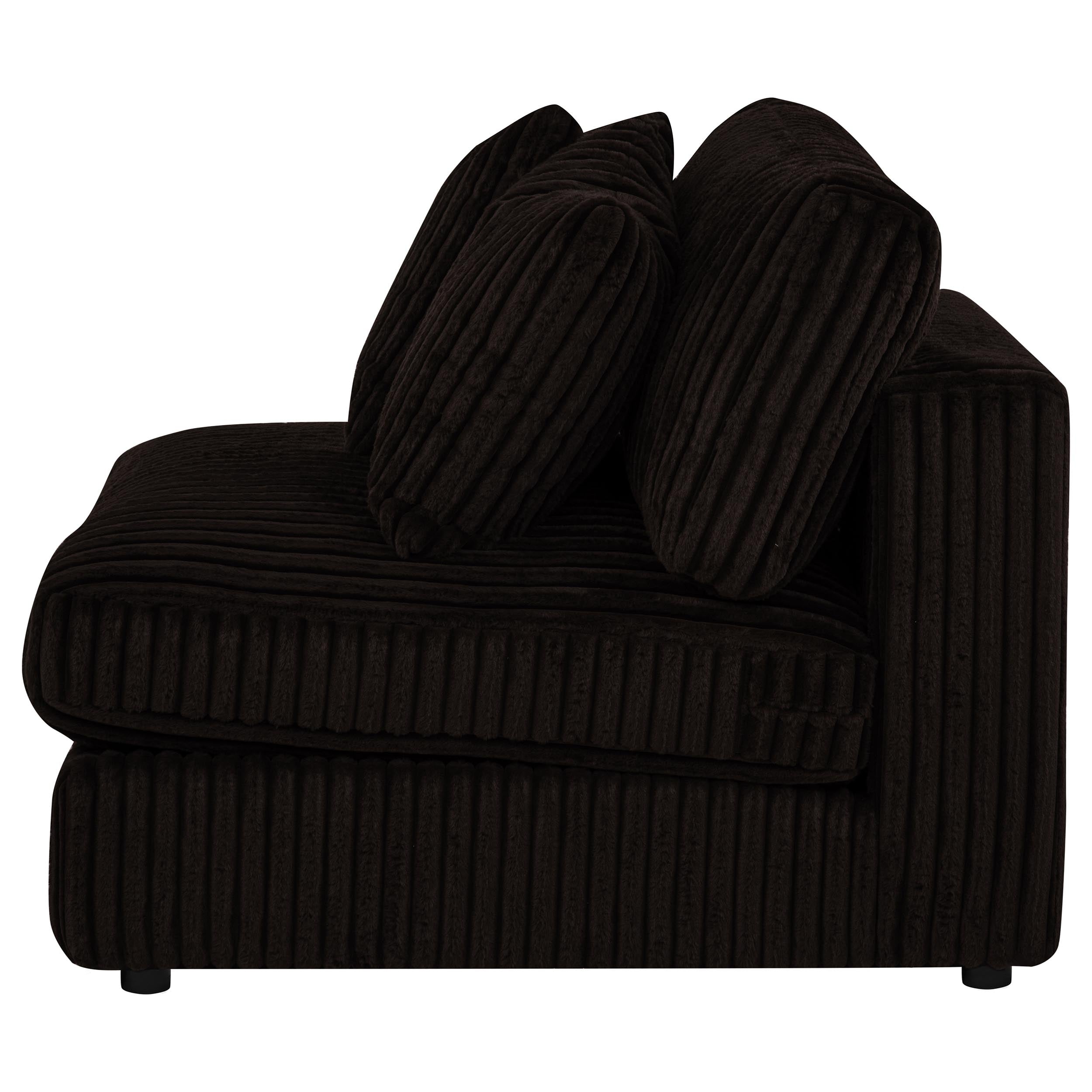 Blaine Chocolate Upholstered Armless Chair - Eve Furniture
