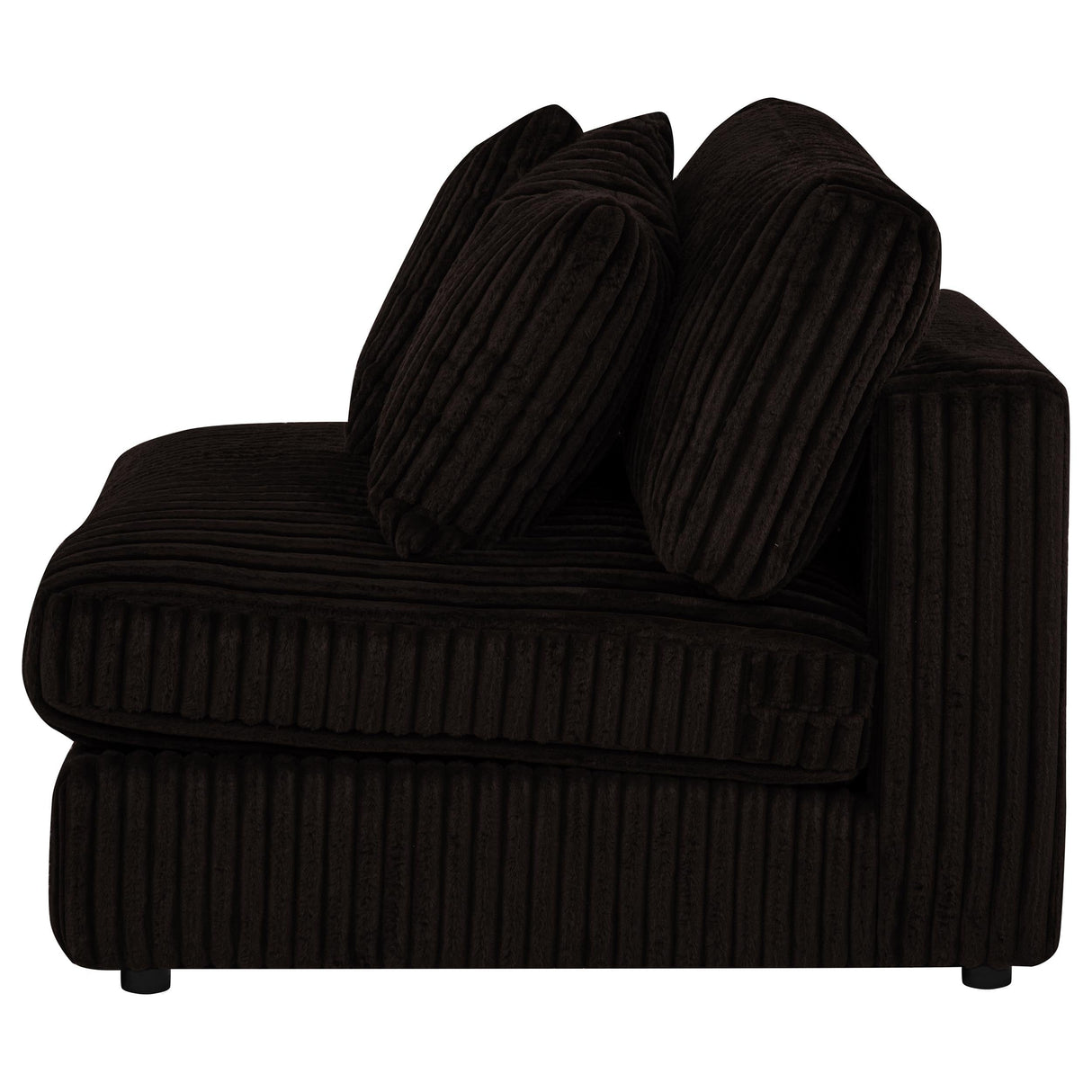 Blaine Chocolate Upholstered Armless Chair by Coaster at Eve Furniture