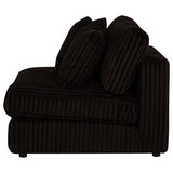 Blaine Chocolate Upholstered Armless Chair by Coaster at Eve Furniture