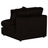 Blaine Chocolate Upholstered Armless Chair by Coaster at Eve Furniture