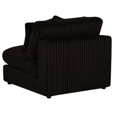 Blaine Chocolate Upholstered Armless Chair by Coaster at Eve Furniture