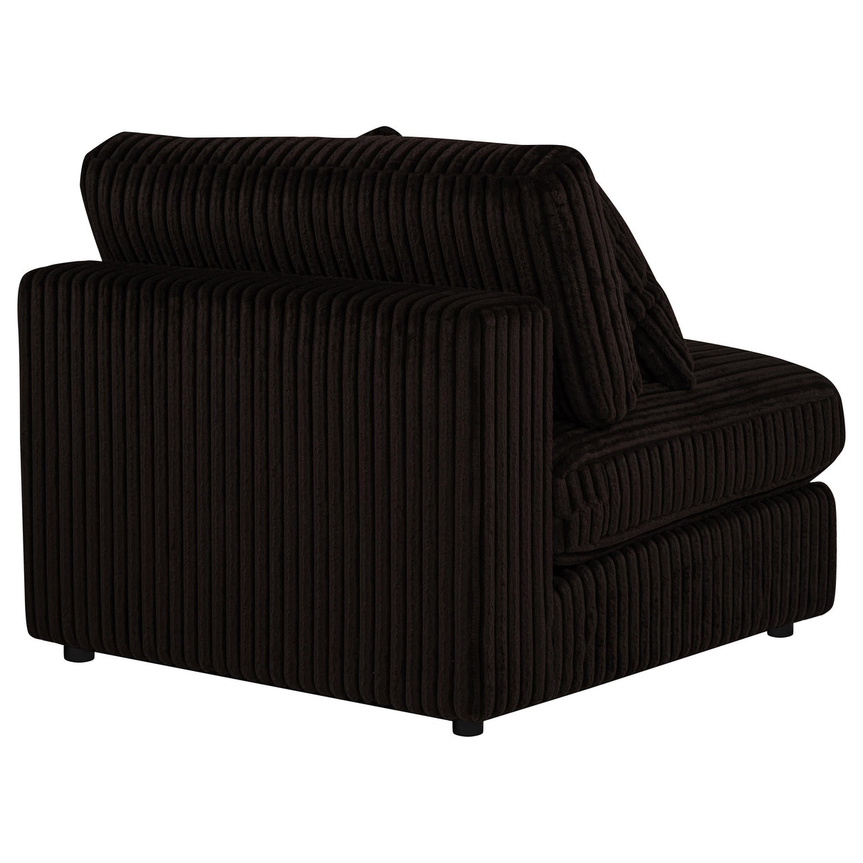 Blaine Chocolate Upholstered Armless Chair by Coaster at Eve Furniture