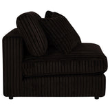 Blaine Chocolate Upholstered Armless Chair by Coaster at Eve Furniture