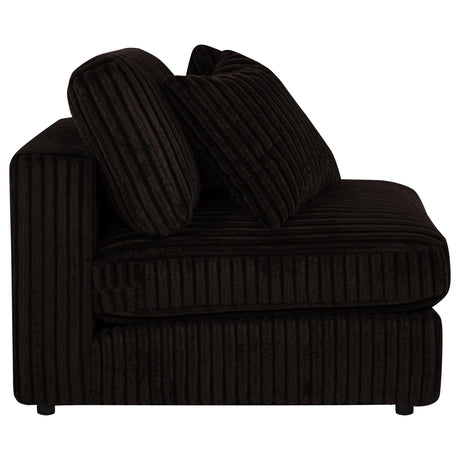 Blaine Chocolate Upholstered Armless Chair by Coaster at Eve Furniture