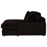 Blaine Chocolate Upholstered Reversible Chaise Sectional Sofa by Coaster at Eve Furniture