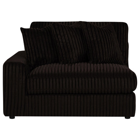 Blaine Chocolate Upholstered Reversible Chaise Sectional Sofa by Coaster at Eve Furniture
