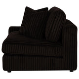 Blaine Chocolate Upholstered Reversible Chaise Sectional Sofa by Coaster at Eve Furniture