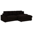 Blaine Chocolate Upholstered Reversible Chaise Sectional Sofa by Coaster at Eve Furniture