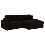 Blaine Chocolate Upholstered Reversible Chaise Sectional Sofa by Coaster at Eve Furniture