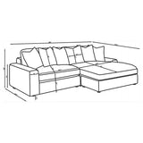 Blaine Chocolate Upholstered Reversible Chaise Sectional Sofa by Coaster at Eve Furniture