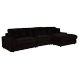 Blaine Chocolate Upholstered Reversible Chaise Sectional Sofa by Coaster at Eve Furniture