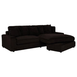 Blaine Chocolate Upholstered Reversible Chaise Sectional Sofa by Coaster at Eve Furniture