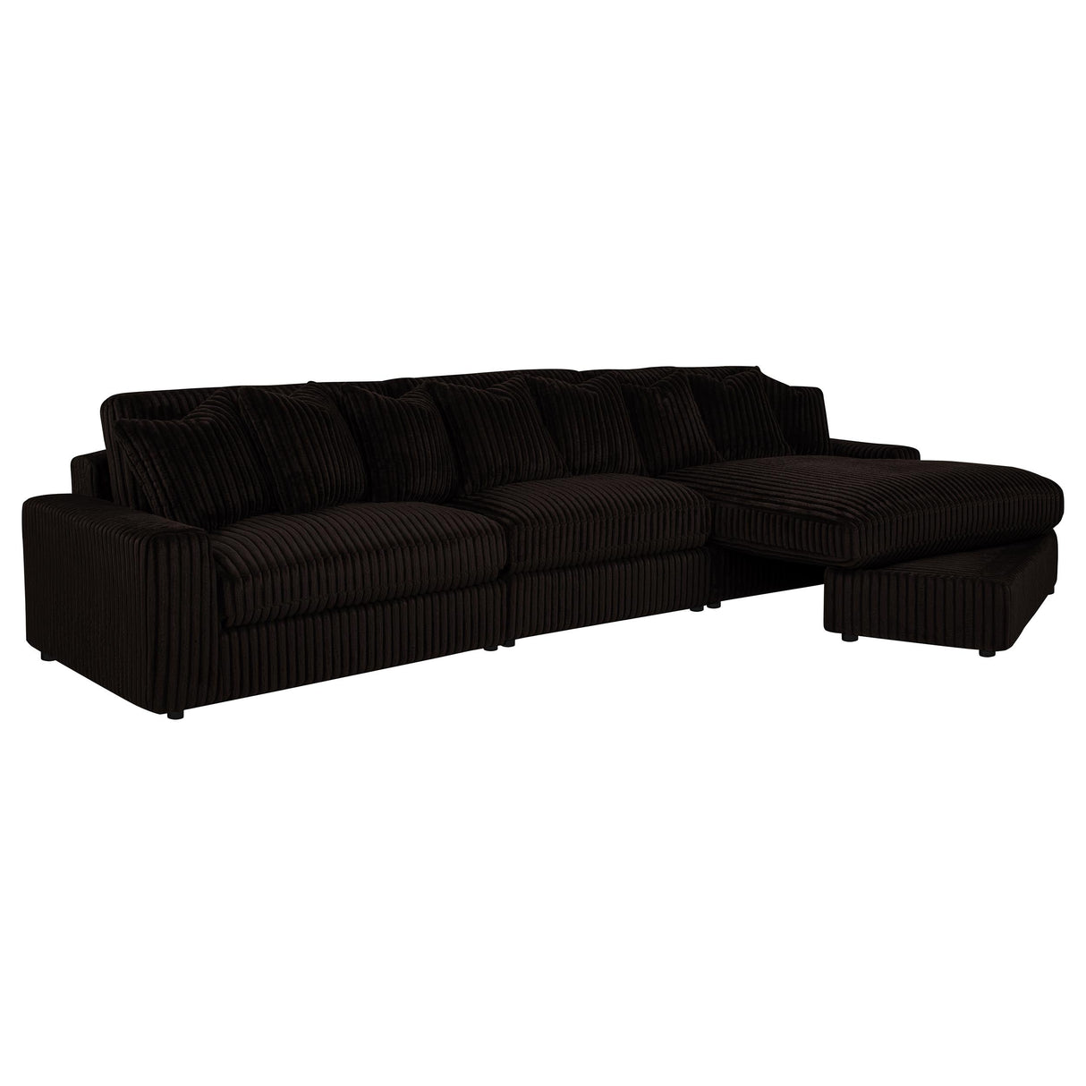 Blaine Chocolate Upholstered Reversible Chaise Sectional Sofa by Coaster at Eve Furniture