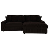 Blaine Chocolate Upholstered Reversible Chaise Sectional Sofa by Coaster at Eve Furniture