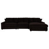 Blaine Chocolate Upholstered Reversible Chaise Sectional Sofa by Coaster at Eve Furniture